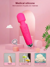 Load image into Gallery viewer, Waterproof wand vibrator being cleaned under running water, made from full-body silicone
