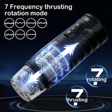 Cargar imagen en el visor de la galería, Front view of MM Infinity Love Automatic Male Masturbator, premium hands-free adult toy
