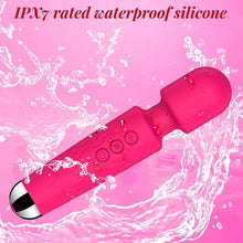 Load image into Gallery viewer, Hand holding pink vibrator with 360° massage head and textured non-slip grip
