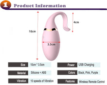 Load image into Gallery viewer, Wireless Remote Control Silicone Bullet Egg Vibrators for Women USB Charge G Spot Clitoris Stimulator Adult Sex Toys for Woman
