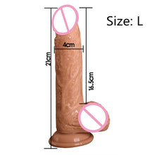 Load image into Gallery viewer, 7/8 Inch Huge Realistic Dildo Silicone Penis Dong with Suction Cup for Women Masturbation Lesbain Sex Toy
