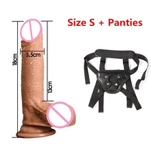 Load image into Gallery viewer, 7/8 Inch Huge Realistic Dildo Silicone Penis Dong with Suction Cup for Women Masturbation Lesbain Sex Toy
