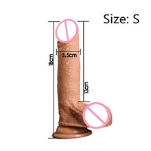 Load image into Gallery viewer, 7/8 Inch Huge Realistic Dildo Silicone Penis Dong with Suction Cup for Women Masturbation Lesbain Sex Toy
