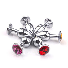 Load image into Gallery viewer, 3 PCS Pink Heart Anal Plugs Stainless Steel Metal Anus Butt Plug Adult Sex Toys
