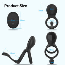 Load image into Gallery viewer, Cock Ring Vibrator Sleeve G Spot Clitoral Remote Control Sex Toys For Couples
