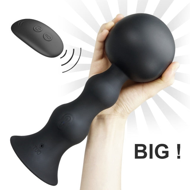 BIG Inflatable Anal Plug Sex Toy Prostate Massager Expand Butt Vagina Plug Diltor