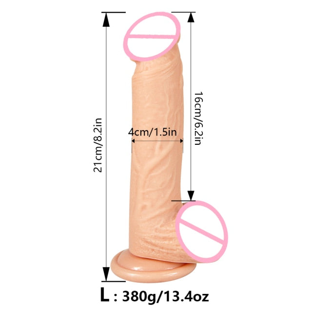 Strap-on Dildo Penis Sex Toys Realistic Strap on Dong Suction Cup Female No Vibrate