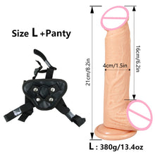 Load image into Gallery viewer, Strap-on Dildo Penis Sex Toys Realistic Strap on Dong Suction Cup Female No Vibrate
