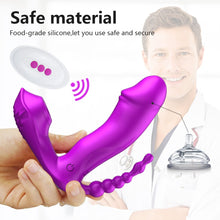 Load image into Gallery viewer, 3 IN 1 Sucking Vibrator 7 Mode Vibrating Sucker Anal Vagina Clitoris Stimulator
