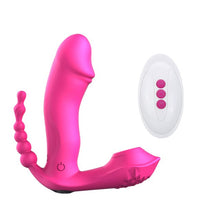 Load image into Gallery viewer, 3 IN 1 Sucking Vibrator 7 Mode Vibrating Sucker Anal Vagina Clitoris Stimulator
