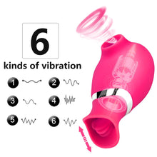 Load image into Gallery viewer, Vibrating Sucker &amp; Licking Rose Sex Toy Women Clitoral Massager G-Spot Vibrator
