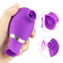 Load image into Gallery viewer, Vibrating Sucker &amp; Licking Rose Sex Toy Women Clitoral Massager G-Spot Vibrator
