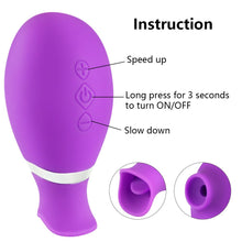 Load image into Gallery viewer, Vibrating Sucker &amp; Licking Rose Sex Toy Women Clitoral Massager G-Spot Vibrator
