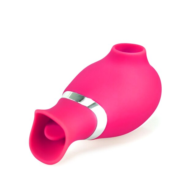 Vibrating Sucker & Licking Rose Sex Toy Women Clitoral Massager G-Spot Vibrator