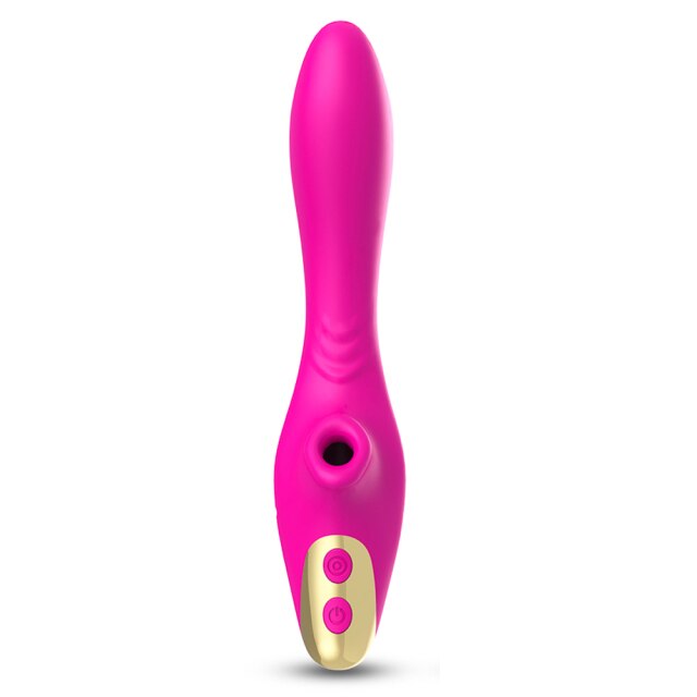 Clitoral Sucking Vibrator 2in1 Female Women  9 Kinds Vibrating Dildo Sex Toys