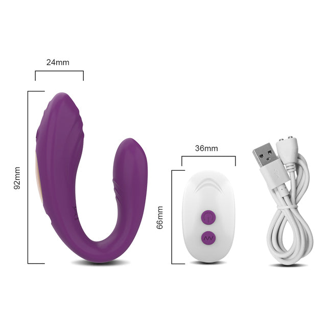 Wireless Dildo G-Spot Vibrator Double Penetration Remote Control Women Sex Toys