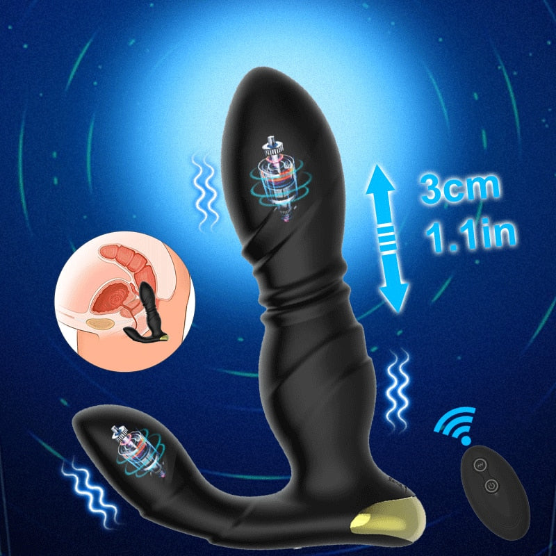 Anal Plug Vibrator Thrusting Prostate Massager Dildo Male Vagina Massager Stimulator Butt Plug Sex Toys