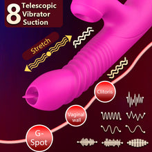 Load image into Gallery viewer, Dildo Vibrator G Spot Vagina Massager Heating Telescopic  Clit Stimulator
