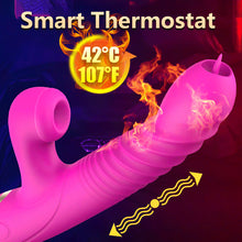 Load image into Gallery viewer, Dildo Vibrator G Spot Vagina Massager Heating Telescopic  Clit Stimulator
