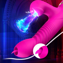 Load image into Gallery viewer, Dildo Vibrator G Spot Vagina Massager Heating Telescopic  Clit Stimulator
