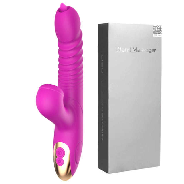 Dildo Vibrator G Spot Vagina Massager Heating Telescopic  Clit Stimulator