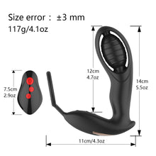 Load image into Gallery viewer, Anal Plug Massager Prostate Stimulator Delay Ejaculation Ring Vibrator
